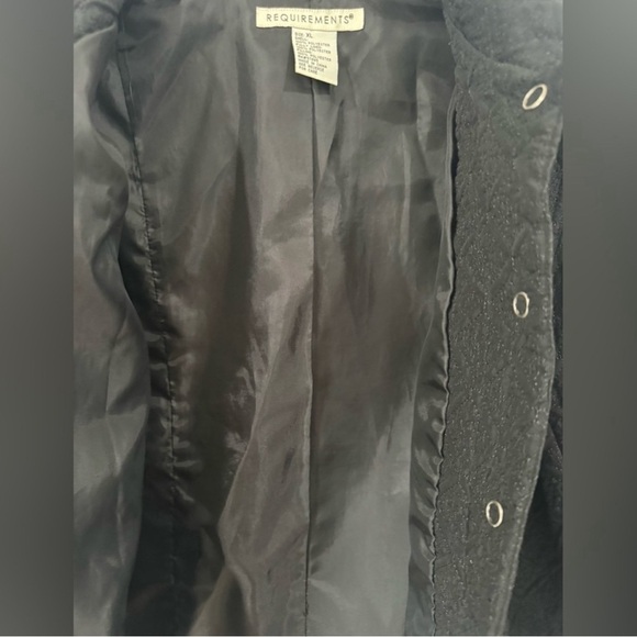 Requirements Women's Lightweight Lined Embroidered Coat Jacket. Black. Size XL - Picture 8 of 11